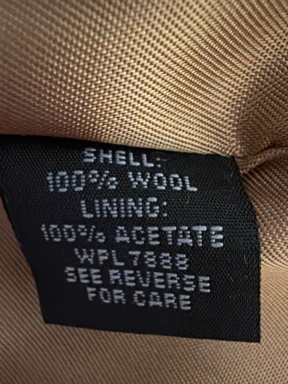 Evan Picone Camel Brown Wool-Blend Pea Coat - Picture 5 of 7